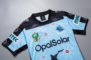 Maillot Cronulla Sharks Edición Conmemorativa 2018 Bleu Pas Cher