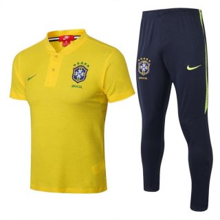 Polo Brésil Ensemble Complet 2018 Jaune Pas Cher