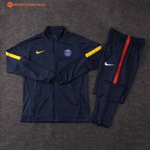 Survetement Paris Saint Germain 2017 2018 Bleu Jaune Pas Cher