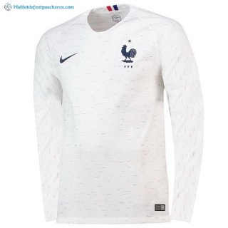 Maillot France Exterieur ML 2018 Blanc Pas Cher Maillot France Exterieur ML 2018 Blanc Pas Cher
