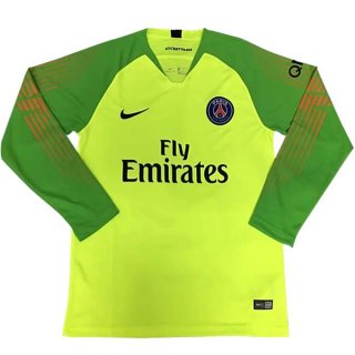 Maillot Paris Saint Germain Manga Larga Gardien 2018 2019 Vert Pas Cher