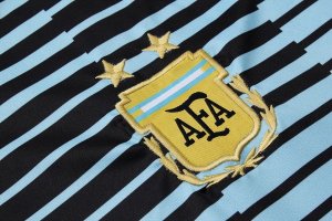 Maillot Entrainement Argentine Ensemble Complet 2018 Bleu Noir Pas Cher