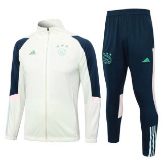 Survetement Ajax 2023 2024 Blanc Bleu