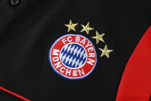 Polo Ensemble Complet Bayern Munich 2019 2020 Noir Rouge Pas Cher