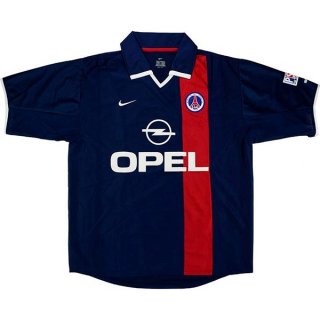 Thailande Maillot Paris Saint Germain Domicile Retro 2001 2002 Bleu Pas Cher