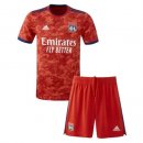 Maillot Lyon Exterieur Enfant 2021 2022 Rouge Pas Cher