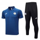 Polo Manchester City Ensemble Complet 2023 2024 Bleu Noir