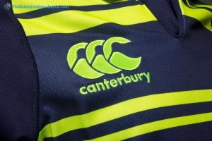 Maillot Rugby Leinster Exterieur 2017 2018 Noir Vert Pas Cher