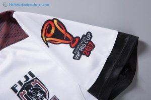 Champions Maillot Rugby Fidji RLWC 2017 2018 Blanc Pas Cher