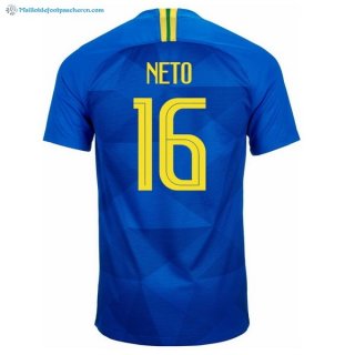 Maillot Brésil Exterieur Neto 2018 Bleu Pas Cher Maillot Brésil Exterieur Neto 2018 Bleu Pas Cher