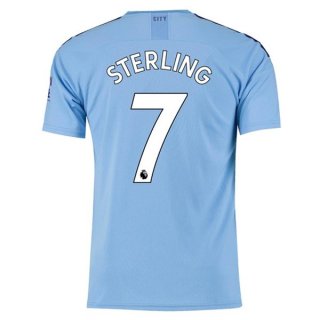 Maillot Manchester City NO.7 Sterling Domicile 2019 2020 Bleu Pas Cher