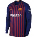 Maillot Barcelona Domicile ML 2018 2019 Rouge Bleu Pas Cher