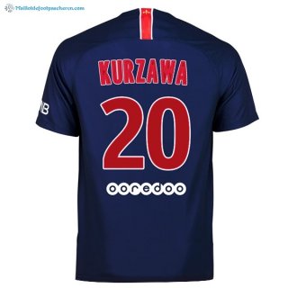 Maillot Paris Saint Germain Domicile Kurzawa 2018 2019 Bleu Pas Cher