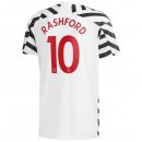 Maillot Manchester United NO.10 Rashford Third 2020 2021 Blanc Pas Cher