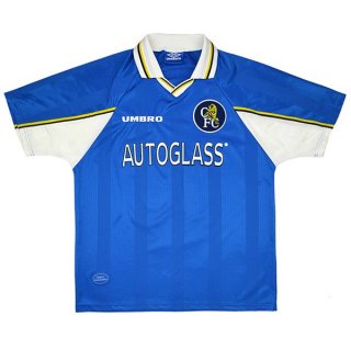 Thailande Maillot Chelsea Domicile Retro 1997 1999 Bleu Pas Cher