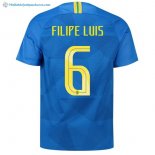 Maillot Brésil Exterieur Filipe Luis 2018 Bleu Pas Cher