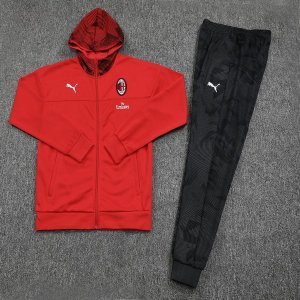 Survetement AC Milan 2019 2020 Gris Rouge Pas Cher