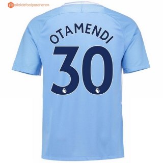 Maillot Manchester City Domicile Otamendi 2017 2018 Pas Cher