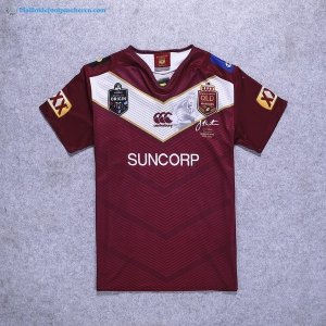 Maillot Rugby QLD Maroons 2017 2018 Rouge Pas Cher