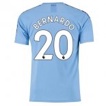 Maillot Manchester City NO.20 Bernardo Domicile 2019 2020 Bleu Pas Cher