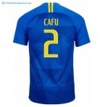 Maillot Brésil Exterieur Cafu 2018 Bleu Pas Cher