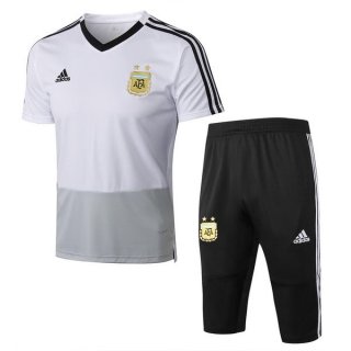 Maillot Entrainement Argentine Ensemble Complet 2018 Blanc Pas Cher