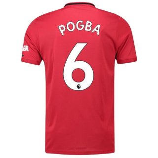 Maillot Manchester United NO.6 Pogba Domicile 2019 2020 Rouge Maillot Manchester United NO.6 Pogba Domicile 2019 2020 Rouge