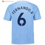 Maillot Manchester City Domicile Fernando.R 2017 2018 Pas Cher