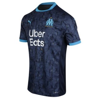 Thailande Maillot Marseille Exterieur 2020 2021 Bleu Pas Cher