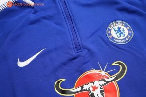 Survetement Chelsea Enfant 2017 2018 Bleu Blanc Pas Cher