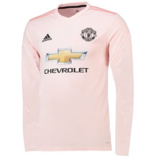 Maillot Manchester United Exterieur ML 2018 2019 Rose Pas Cher Maillot Manchester United Exterieur ML 2018 2019 Rose Pas Cher