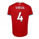 Maillot Liverpool NO.4 Virgil Domicile 2020 2021 Rouge Pas Cher