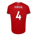 Maillot Liverpool NO.4 Virgil Domicile 2020 2021 Rouge Pas Cher