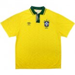 Maillot Brasil Domicile Retro 1991 1993 Jaune Pas Cher