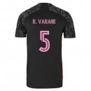 Maillot Real Madrid Third NO.5 Varane 2020 2021 Noir Pas Cher