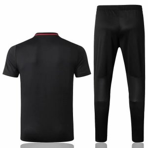 Polo Ensemble Complet Manchester United 2018 2019 Noir Gris Pas Cher