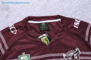 Maillot Rugby Manly Sea Eagles Domicile 2017 2018 Rouge Pas Cher