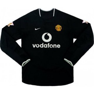 Maillot Manchester United Exterieur ML Retro 2003 2005 Noir Maillot Manchester United Exterieur ML Retro 2003 2005 Noir
