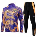Survetement Real Madrid 2024 2025 Purpura Jaune
