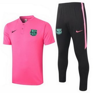 Polo Barcelona Ensemble Complet 2020 2021 Rose Noir Pas Cher