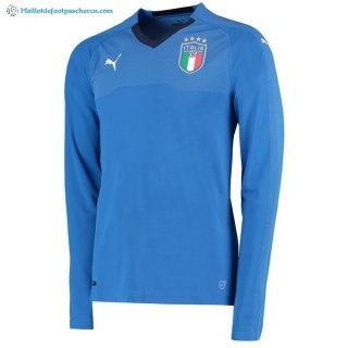 Maillot Italie Domicile Manga Larga 2018 Bleu Pas Cher Maillot Italie Domicile Manga Larga 2018 Bleu Pas Cher