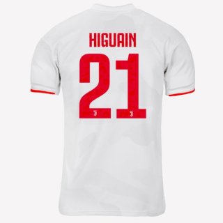 Maillot Juventus NO.21 Higuain Exterieur 2019 2020 Gris Blanc Pas Cher