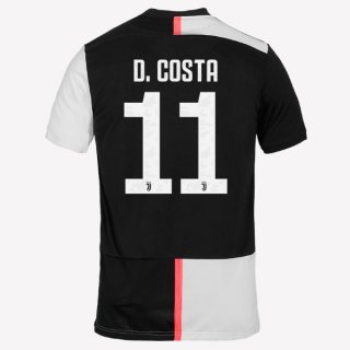 Maillot Juventus NO.11 D.Costa Domicile 2019 2020 Blanc Noir Pas Cher