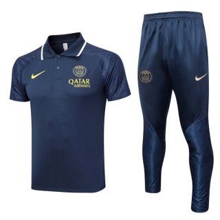 Polo PSG Ensemble Complet 2023 2024 Bleu Polo PSG Ensemble Complet 2023 2024 Bleu
