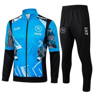 Survetement Naples 2024 2025 Bleu Noir 2 Survetement Naples 2024 2025 Bleu Noir 2