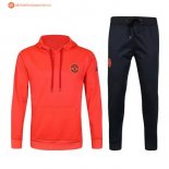 Survetement Manchester United 2017 2018 Orange Pas Cher