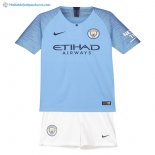 Maillot Manchester City Domicile Enfant 2018 2019 Bleu Blanc Pas Cher