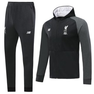 Survetement Liverpool 2019 2020 Noir Blanc Gris Pas Cher