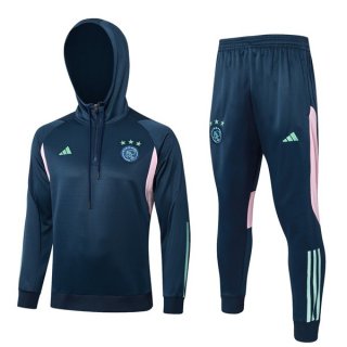 Sweat Shirt Capuche Ajax 2024 Bleu