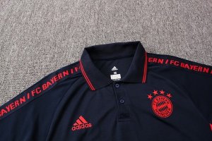 Polo Ensemble Complet Bayern Munich 2019 2020 Bleu Gris Pas Cher